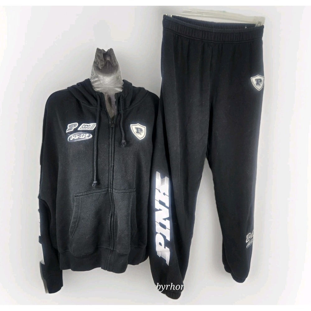 Victoria's Secret PINK RACER THEME Full Zip Hoodie With Pants ~Mismatched Size!‎